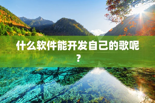 什么软件能开发自己的歌呢？