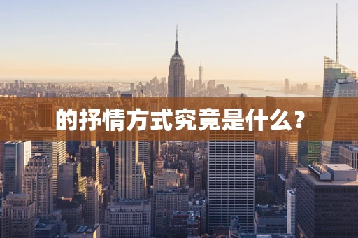 的抒情方式究竟是什么？