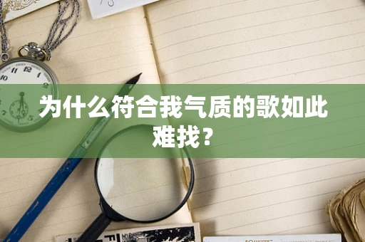 为什么符合我气质的歌如此难找？