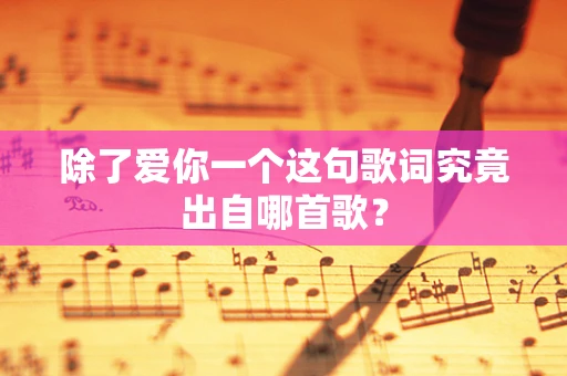 除了爱你一个这句歌词究竟出自哪首歌？