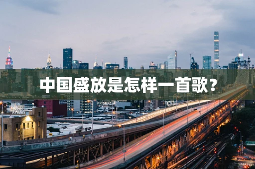 中国盛放是怎样一首歌？