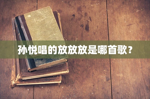 孙悦唱的放放放是哪首歌？
