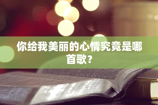 你给我美丽的心情究竟是哪首歌？