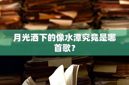 月光洒下的像水潭究竟是哪首歌？