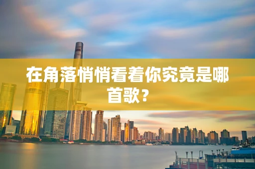在角落悄悄看着你究竟是哪首歌？