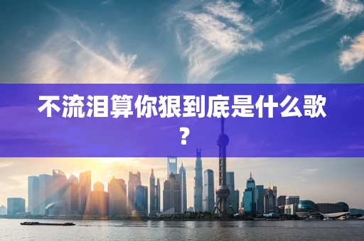 不流泪算你狠到底是什么歌？