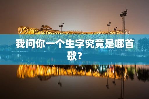 我问你一个生字究竟是哪首歌？