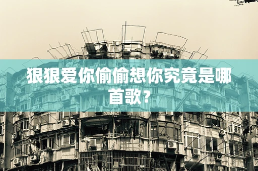 狠狠爱你偷偷想你究竟是哪首歌？