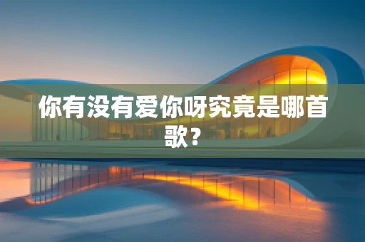 你有没有爱你呀究竟是哪首歌？