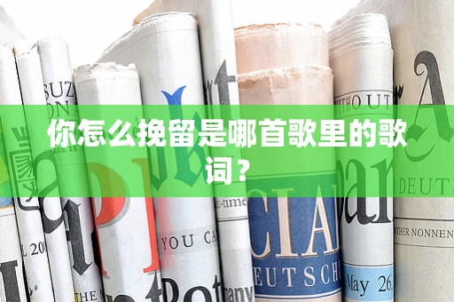 你怎么挽留是哪首歌里的歌词？