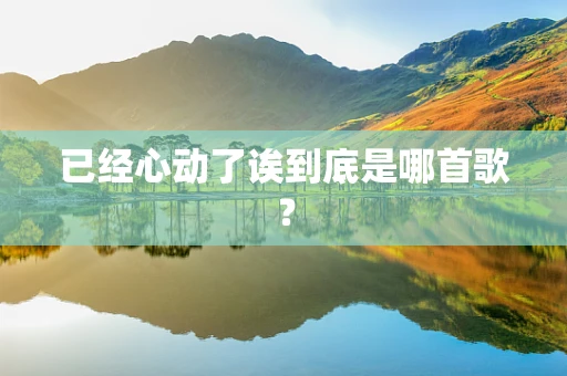 已经心动了诶到底是哪首歌？