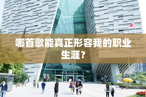 哪首歌能真正形容我的职业生涯？