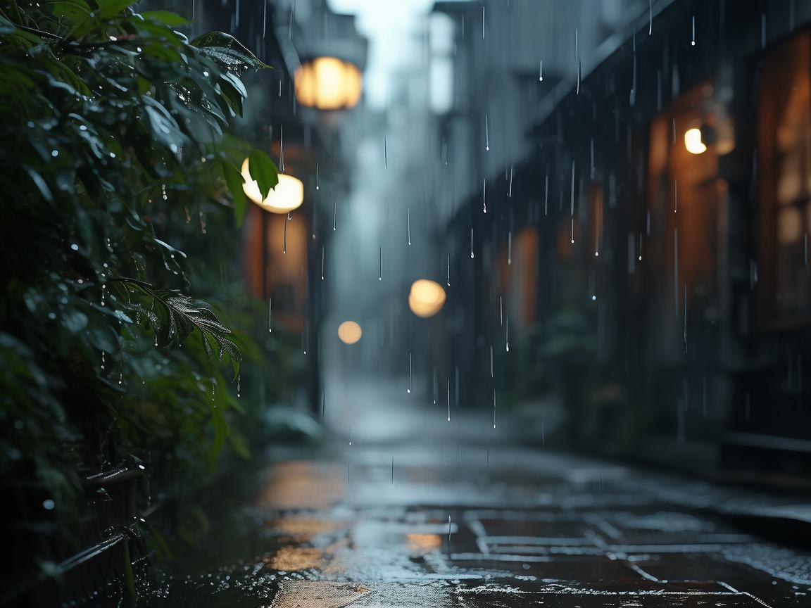 雨淋湿的天空这句歌词的粤语歌究竟是哪首？